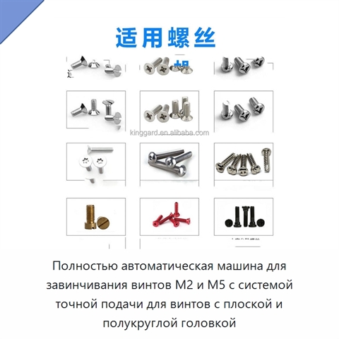 Полностью автоматическая машина для завинчивания винтов M2 и M5 с системой точной подачи для винтов с плоской и полукруглой головкой