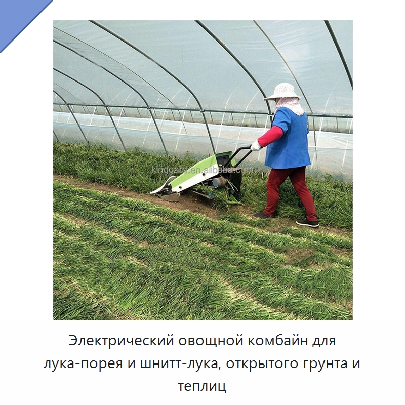 Электрический овощной комбайн для лука-порея и шнитт-лука, открытого грунта и теплиц