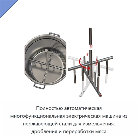 Полностью автоматическая многофункциональная электрическая машина из нержавеющей стали для измельчения, дробления и переработки мяса