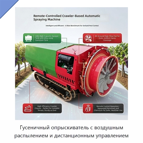 Гусеничный опрыскиватель с воздушным распылением и дистанционным управлением