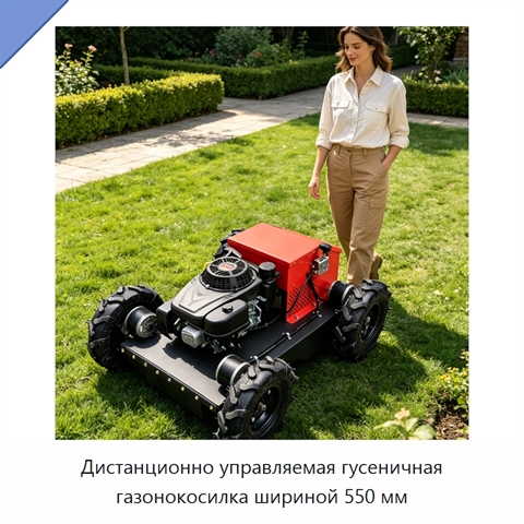 Дистанционно управляемая гусеничная газонокосилка шириной 550 мм