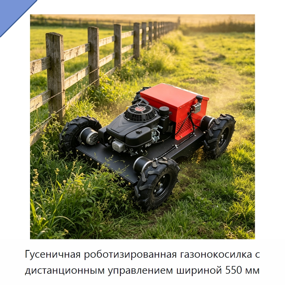 Гусеничная роботизированная газонокосилка с дистанционным управлением шириной 550 мм — Газонокосилки