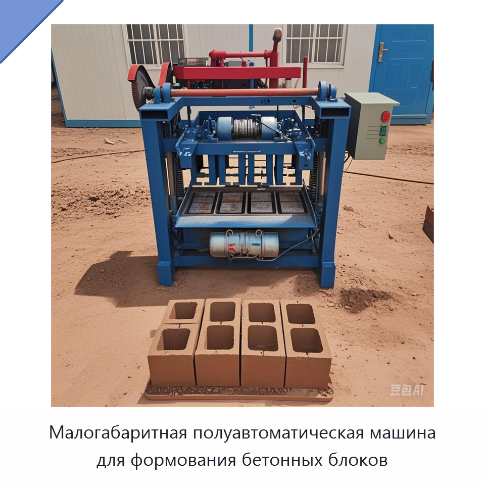 Малогабаритная полуавтоматическая машина для формования бетонных блоков — Оборудование для производства кирпича