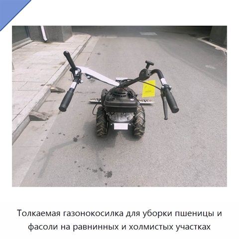 Толкаемая газонокосилка для уборки пшеницы и фасоли на равнинных и холмистых участках