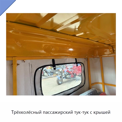 Трёхколёсный пассажирский тук-тук с крышей