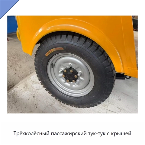 Трёхколёсный пассажирский тук-тук с крышей