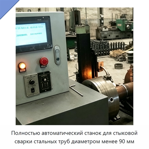 Полностью автоматический станок для стыковой сварки стальных труб диаметром менее 90 мм