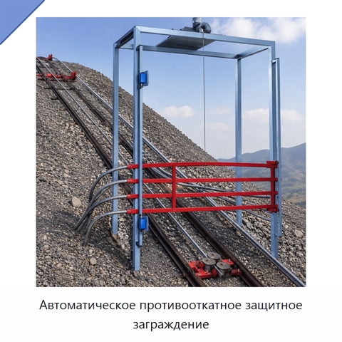Автоматическое противооткатное защитное заграждение
