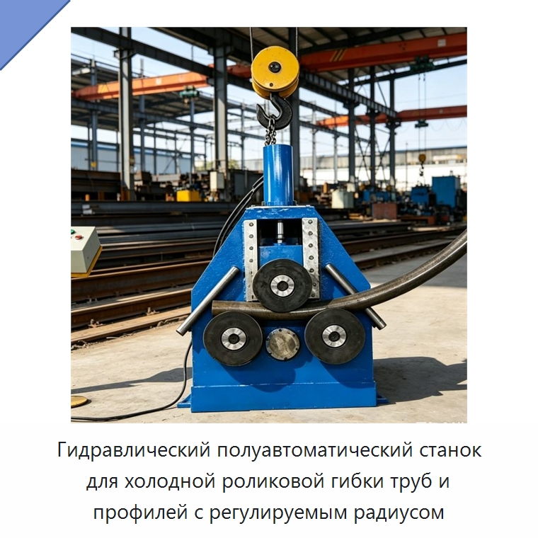 Гидравлический полуавтоматический станок для холодной роликовой гибки труб и профилей с регулируемым радиусом — Гибочные станки