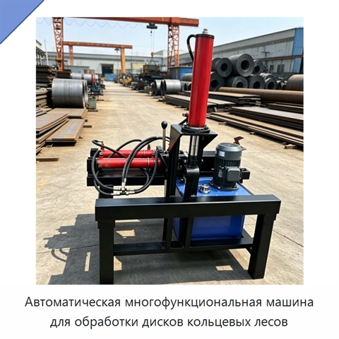 Автоматическая многофункциональная машина для обработки дисков кольцевых лесов
