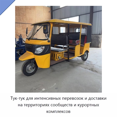 Тук-тук для интенсивных перевозок и доставки на территориях сообществ и курортных комплексов