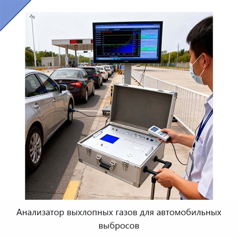 Анализатор выхлопных газов для автомобильных выбросов