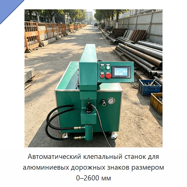 Автоматический клепальный станок для алюминиевых дорожных знаков размером 0–2600 мм — Клепальные станки