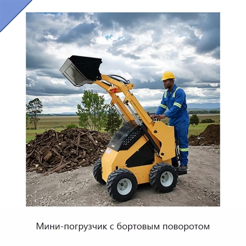 Мини-погрузчик с бортовым поворотом