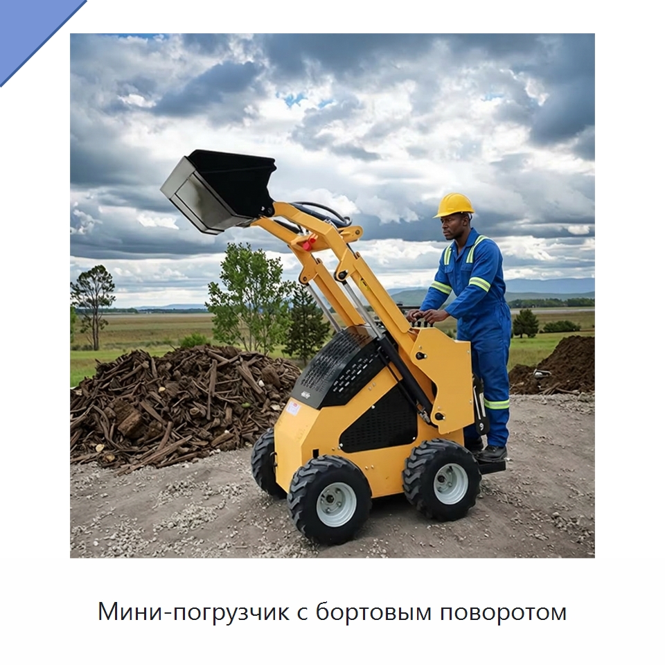 Мини-погрузчик с бортовым поворотом — Землеройная техника