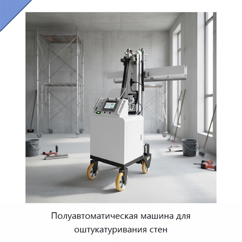 Полуавтоматическая машина для оштукатуривания стен