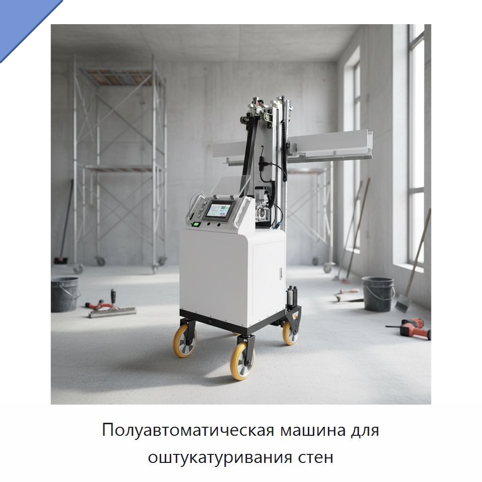 Полуавтоматическая машина для оштукатуривания стен — Штукатурные машины
