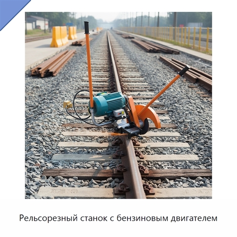 Рельсорезный станок с бензиновым двигателем