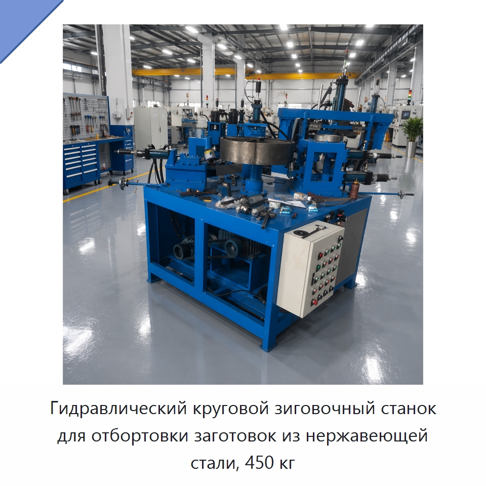 Гидравлический круговой зиговочный станок для отбортовки заготовок из нержавеющей стали, 450 кг — Специальная строительная техника