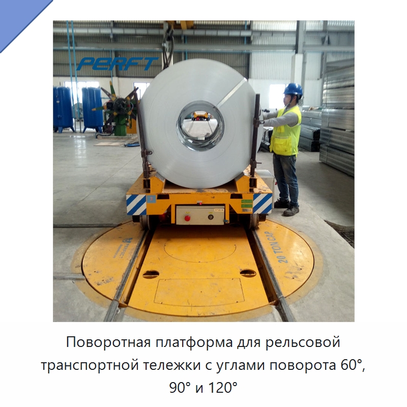 Поворотная платформа для рельсовой транспортной тележки с углами поворота 60°, 90° и 120° — Специальное подъемно-транспортное оборудование