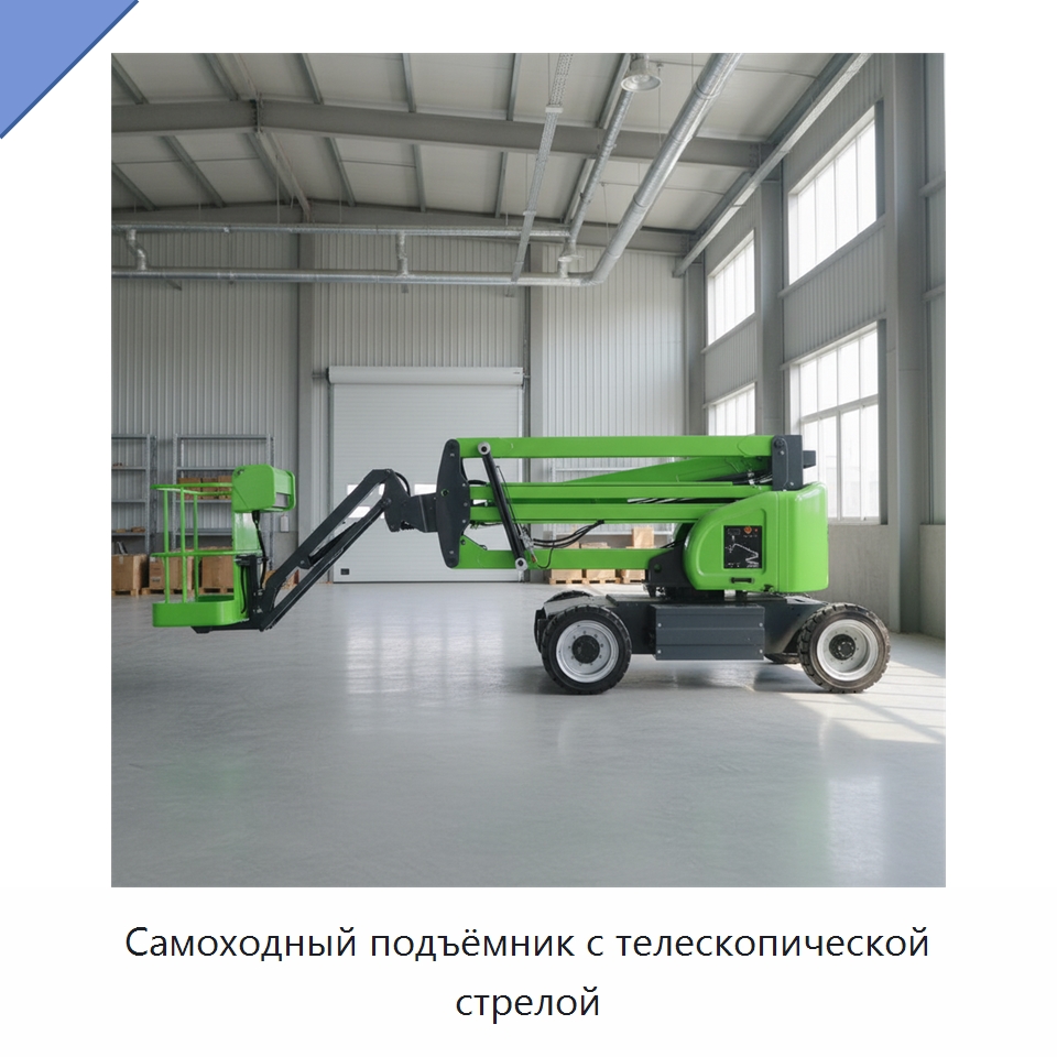 Самоходный подъёмник с телескопической стрелой — Подъемные столы