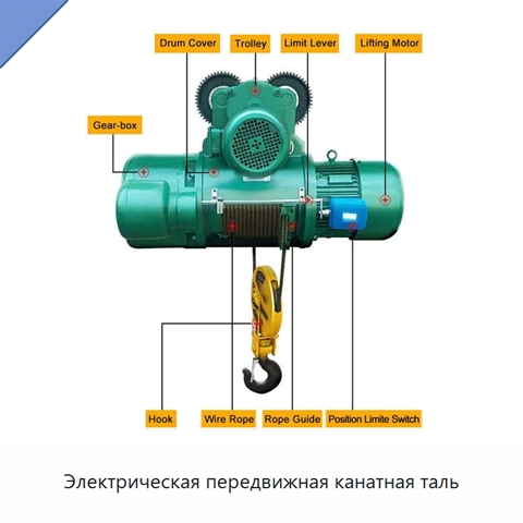 Электрическая передвижная канатная таль