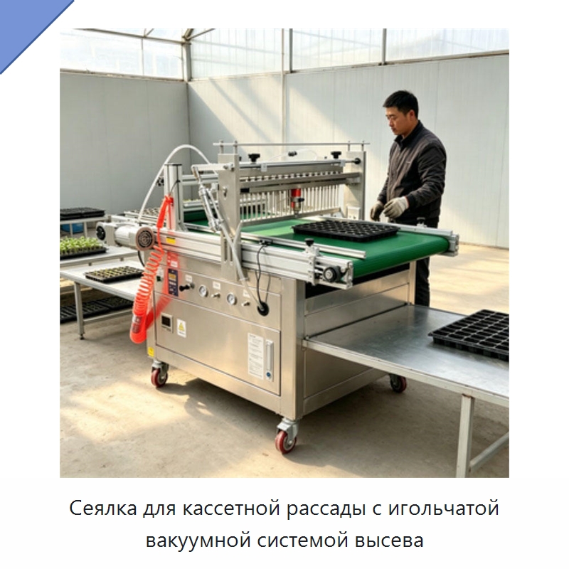 Сеялка для кассетной рассады с игольчатой вакуумной системой высева — Сеялки и рассадопосадочные машины
