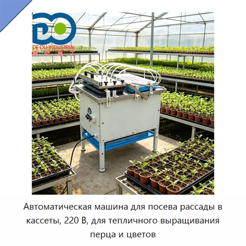 Автоматическая машина для посева рассады в кассеты, 220 В, для тепличного выращивания перца и цветов