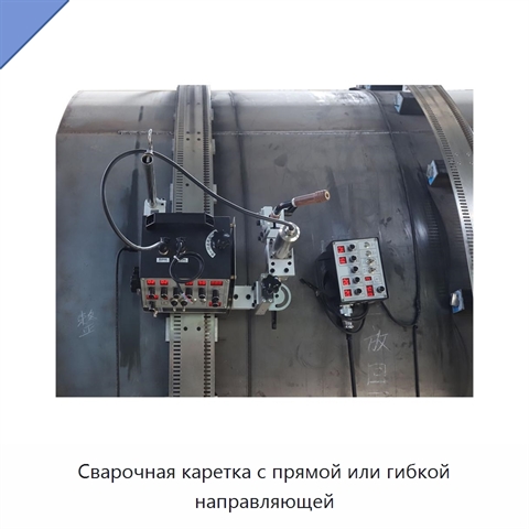Сварочная каретка с прямой или гибкой направляющей