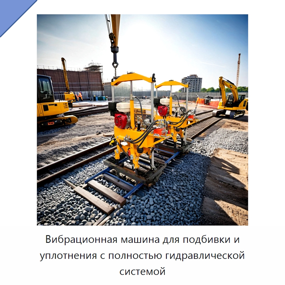 Вибрационная машина для подбивки и уплотнения с полностью гидравлической системой — Специальная строительная техника