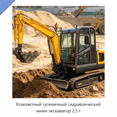 Компактный гусеничный гидравлический мини-экскаватор 2,5 т