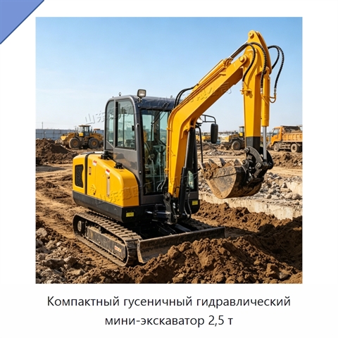Компактный гусеничный гидравлический мини-экскаватор 2,5 т