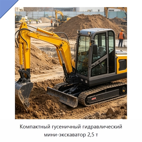 Компактный гусеничный гидравлический мини-экскаватор 2,5 т