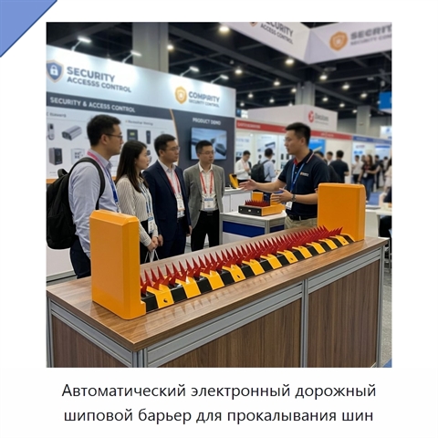 Автоматический электронный дорожный шиповой барьер для прокалывания шин