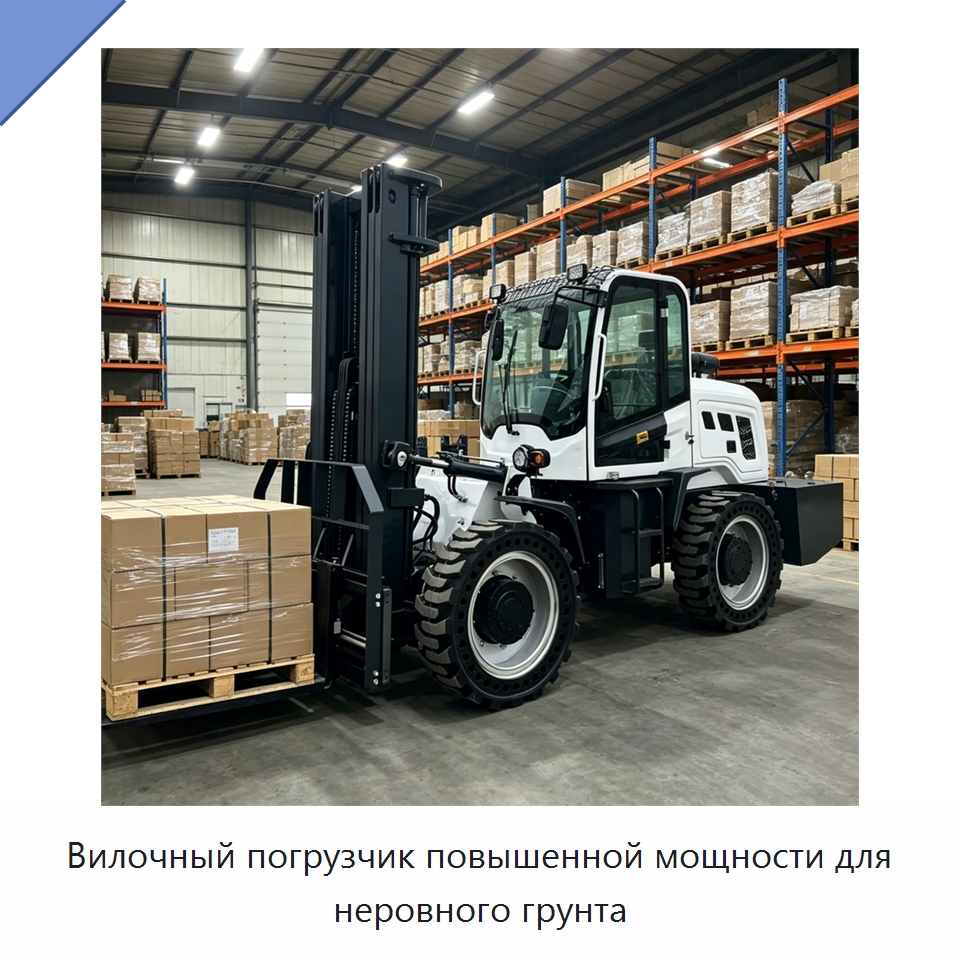 Вилочный погрузчик повышенной мощности для неровного грунта — Специальная строительная техника