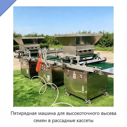 Пятирядная машина для высокоточного высева семян в рассадные кассеты