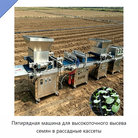 Пятирядная машина для высокоточного высева семян в рассадные кассеты