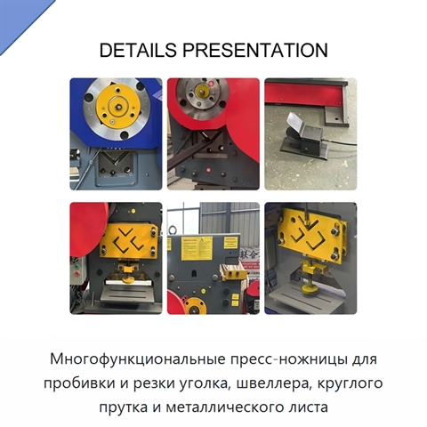 Многофункциональные пресс-ножницы для пробивки и резки уголка, швеллера, круглого прутка и металлического листа