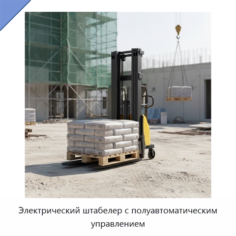 Электрический штабелер с полуавтоматическим управлением