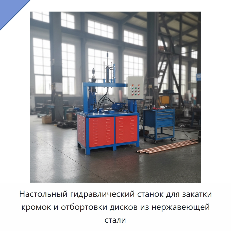Настольный гидравлический станок для закатки кромок и отбортовки дисков из нержавеющей стали — Специальное оборудование для металлообработки и металлургии