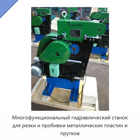 Многофункциональный гидравлический станок для резки и пробивки металлических пластин и прутков
