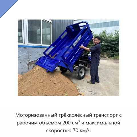 Моторизованный трёхколёсный транспорт с рабочим объёмом 200 см³ и максимальной скоростью 70 км/ч