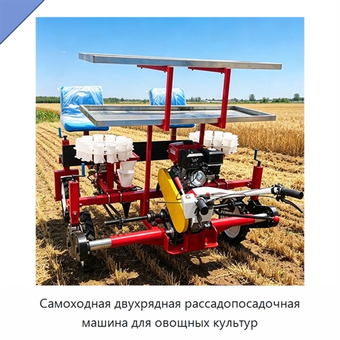 Самоходная двухрядная рассадопосадочная машина для овощных культур