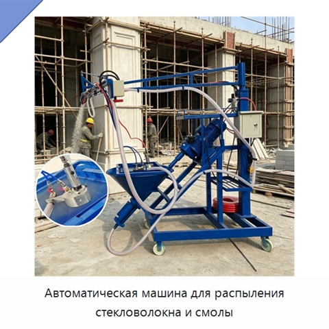 Автоматическая машина для распыления стекловолокна и смолы
