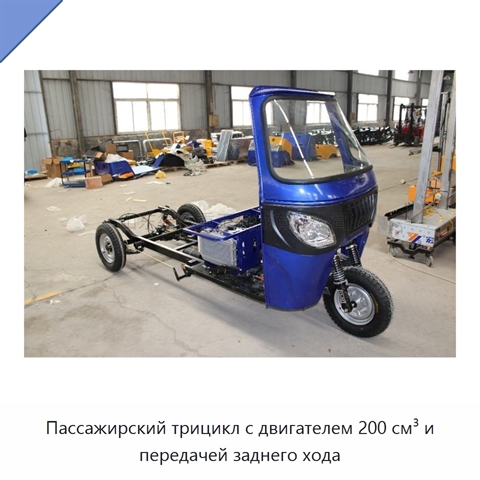 Пассажирский трицикл с двигателем 200 см³ и передачей заднего хода