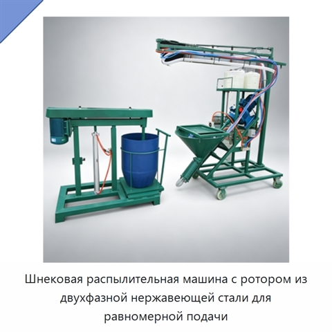 Шнековая распылительная машина с ротором из двухфазной нержавеющей стали для равномерной подачи