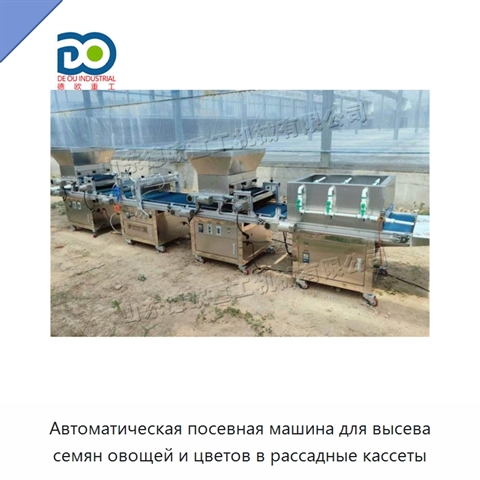 Автоматическая посевная машина для высева семян овощей и цветов в рассадные кассеты
