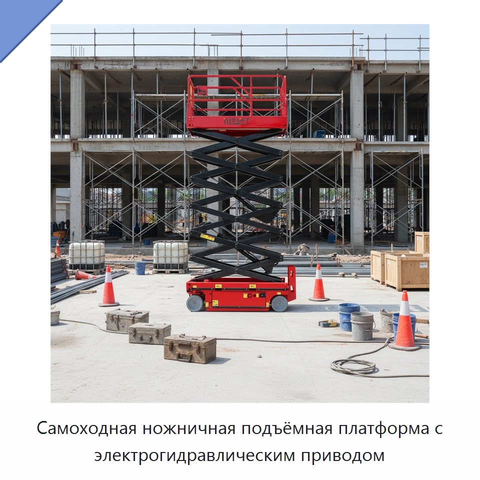 Самоходная ножничная подъёмная платформа с электрогидравлическим приводом — Подъемные столы