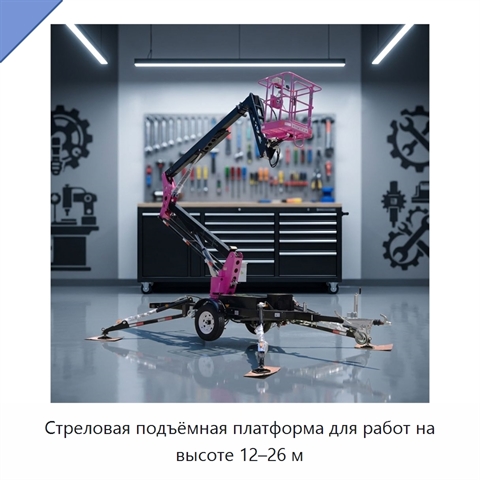 Стреловая подъёмная платформа для работ на высоте 12–26 м