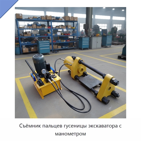 Съёмник пальцев гусеницы экскаватора с манометром